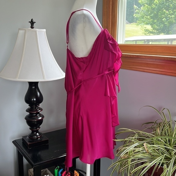 Ruffle Camisole Plus Size Pink Top Spaghetti Straps 2X - Picture 5 of 9